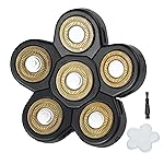 6 Blades Electric Shaver Replacement Heads Upgrade Razor Shaver Replaceable Floating Blades Wet and Dry for Bald and Face (Gold)