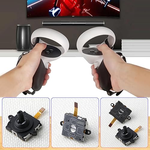 Miniatura 4 de 2Pcs for Oculus Quest 2 Joystick Replacement Kit for Oculus Quest 2 Controller Thumbstick Replacement Drift Repair Switch Replacement Accessory with