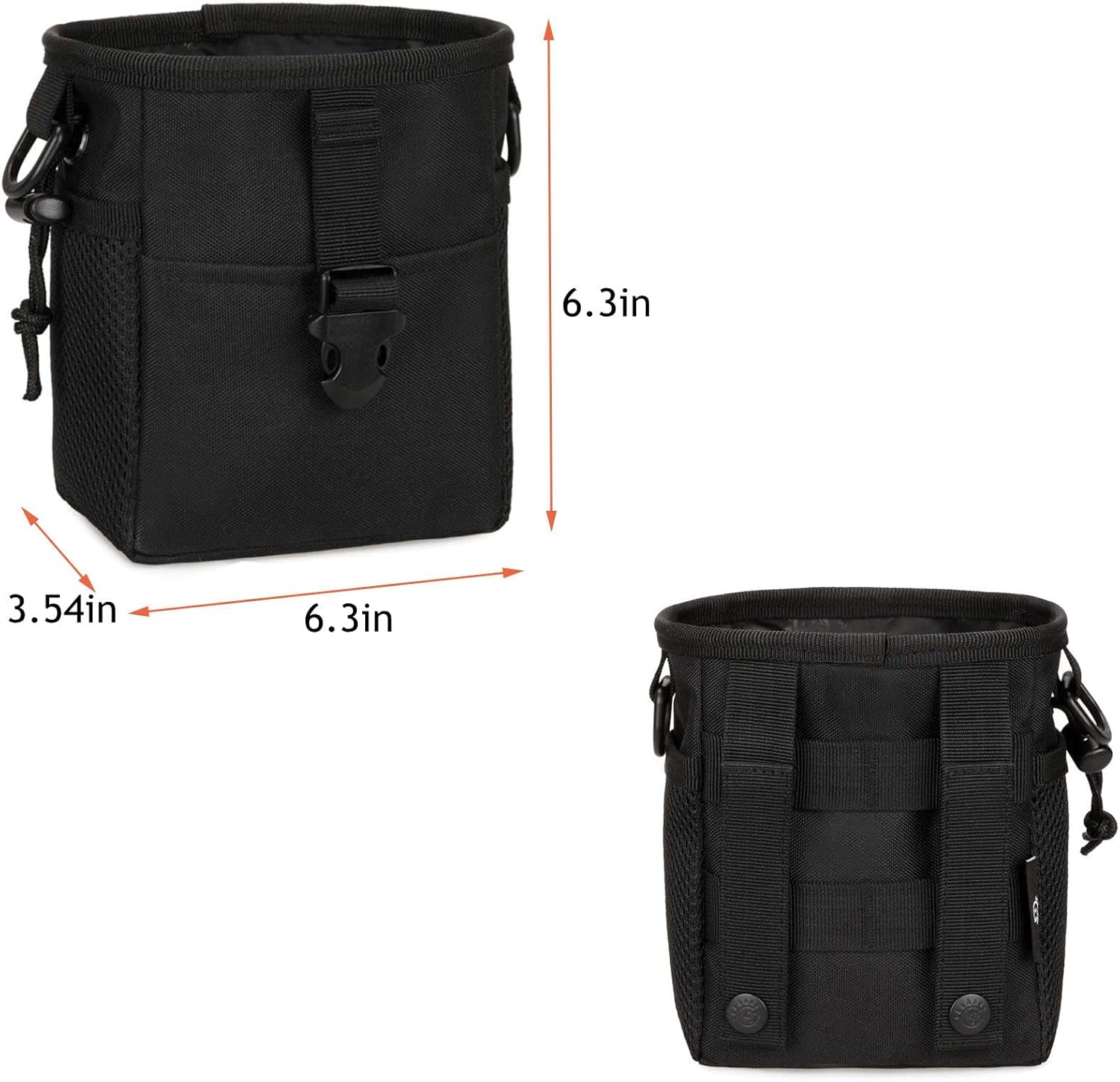 Tactical Slingshot Balls Pouch Molle Drawstring Small Dump Pouch Military Storage Case Holster Utility Belt Fanny Hip Holster Bag Gadget Gear Pack Tool Pocket
