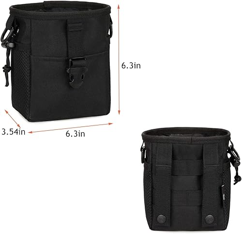 Miniatura 2 de JFFCESTORE Bolsa táctica para bolas de tirachina, bolsa de volcado pequeña, estuche de almacenamiento militar, cinturón de utilidad, bolsa de
