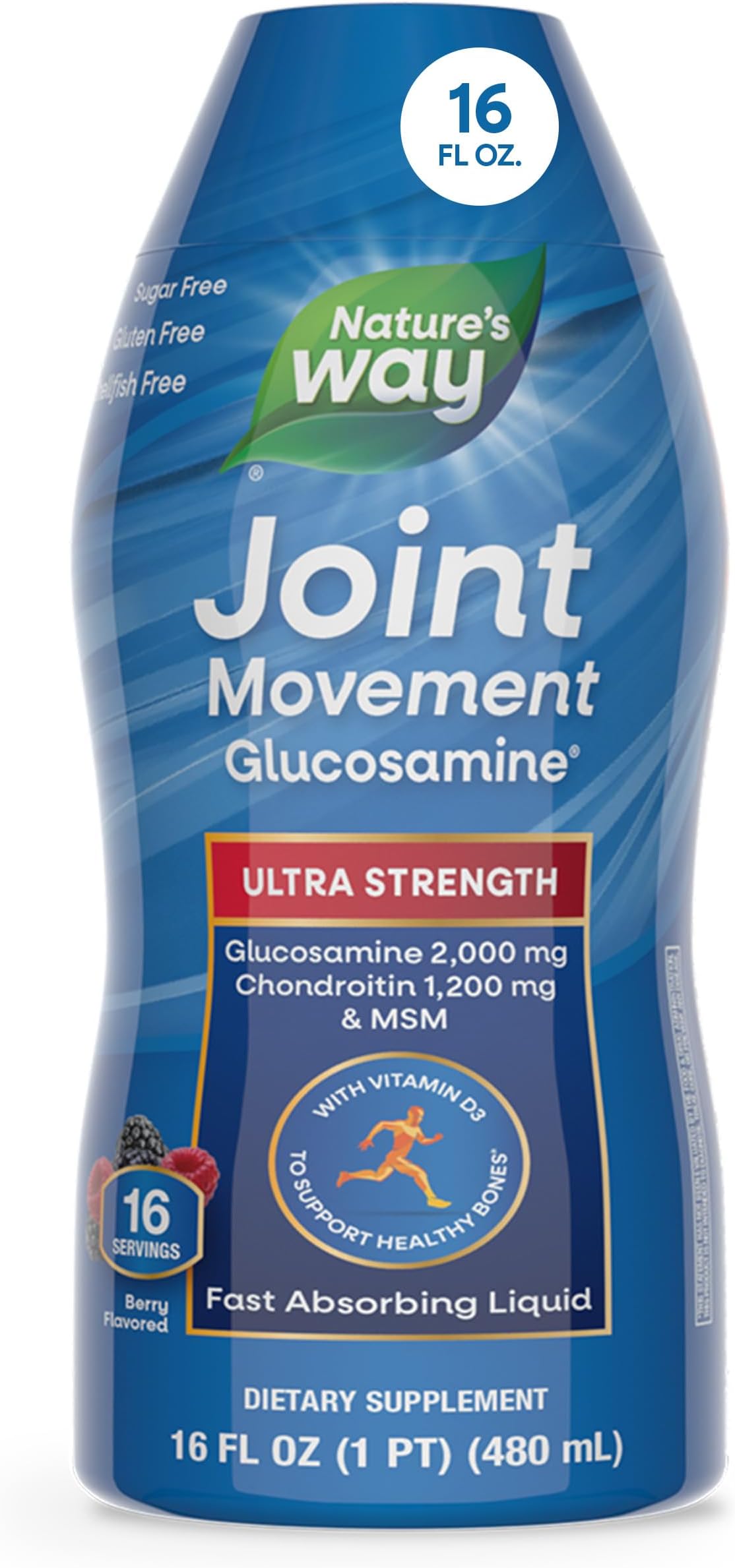 Natures Way Wellesse Joint Movement Glucosamine, Berry, 480ml
