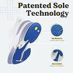 FitVille Large Largeur Pickleball Chaussures pour Hommes Toutes les chaussures de tennis de court avec le support d'arc pour la fasciite plantar
