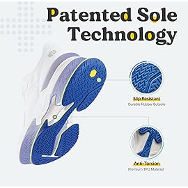 FitVille Mens Wide Pickleball Shoes All Court Tennis Shoes with Arch Support for Plantar Fasciitis (White, 10 Wide)