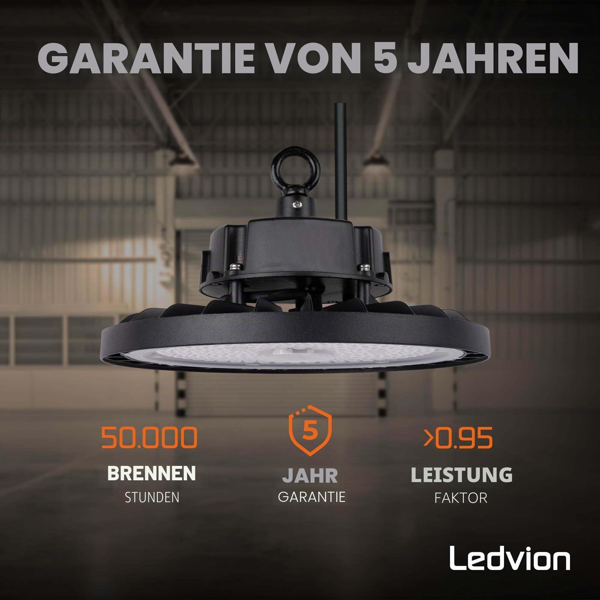 Ledvion LED Hallenstrahler IP65 100W 180 lm/W 6000K Dimmbar