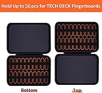 Vista 4 de Case for TECH Deck Ultra DLX Fingerboard Mini Skateboards, Portable Fingerboard Travel Carrying Case for Collectible Finger Skateboards and