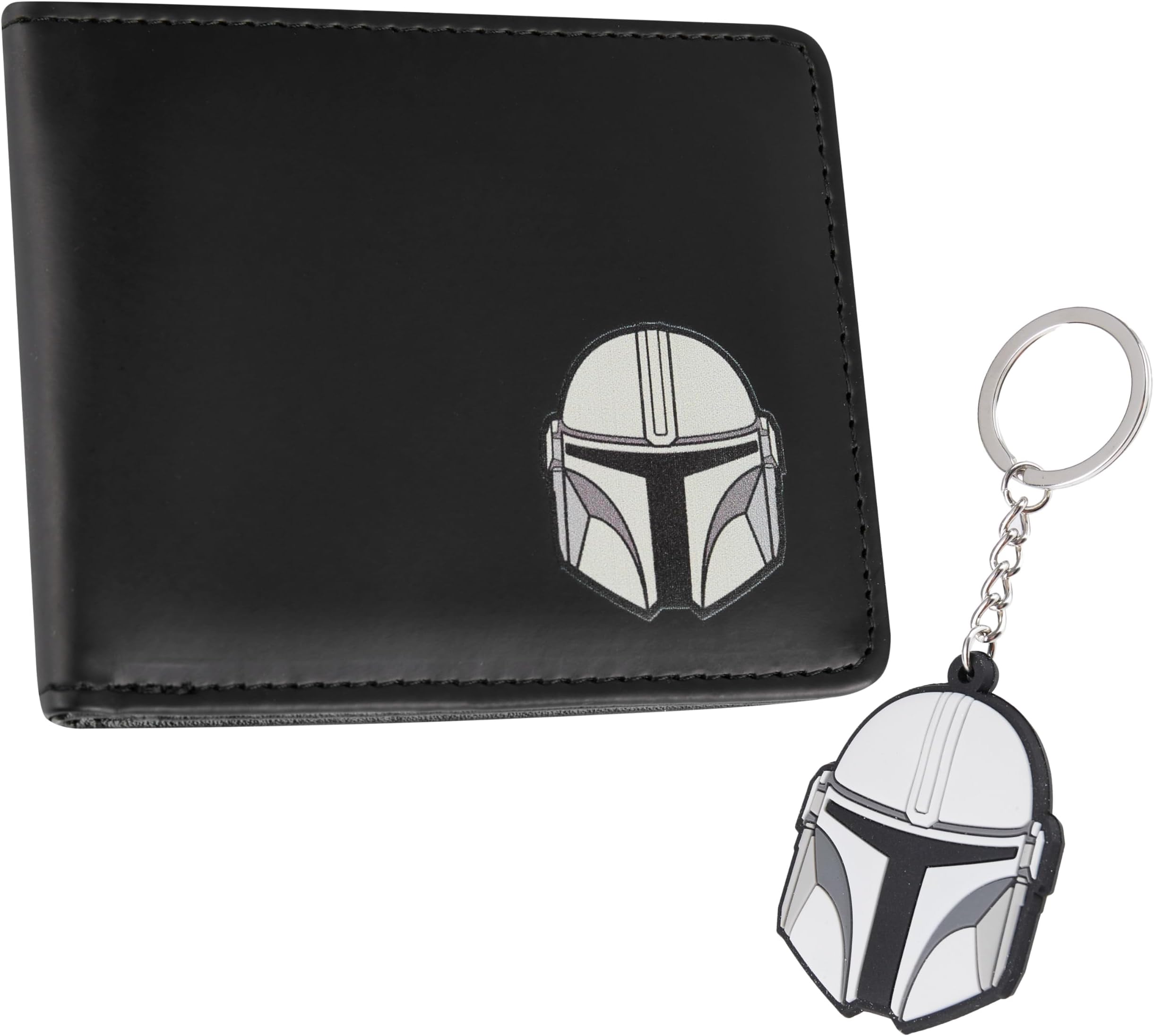 DisneyThe Mandalorian Card Wallet and Keyring Set for Men Teenagers Card Slots ID Pocket Mens Wallet - Gifts for Him