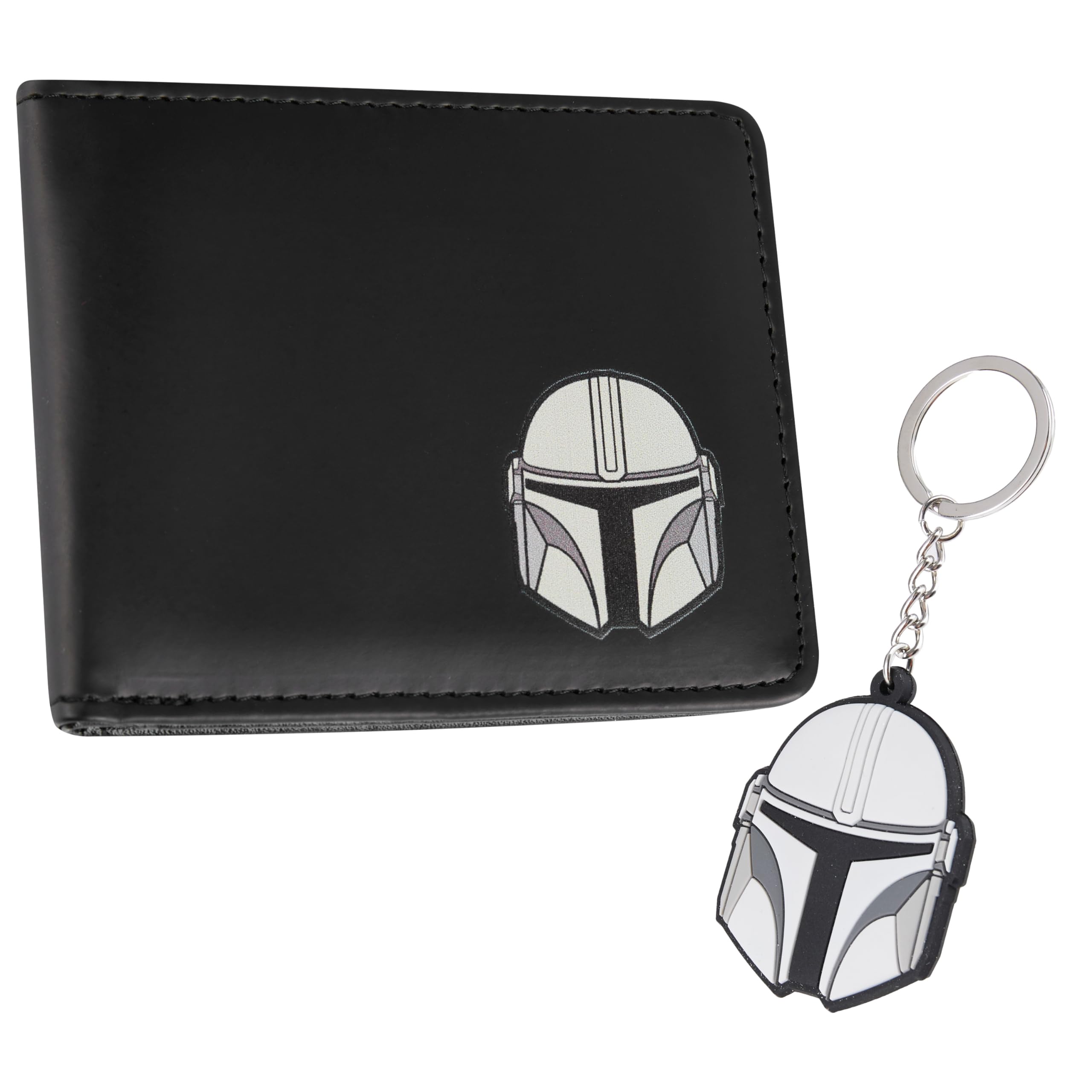 DisneyThe Mandalorian Card Wallet and Keyring Set for Men Teenagers Card Slots ID Pocket Mens Wallet - Gifts for Him