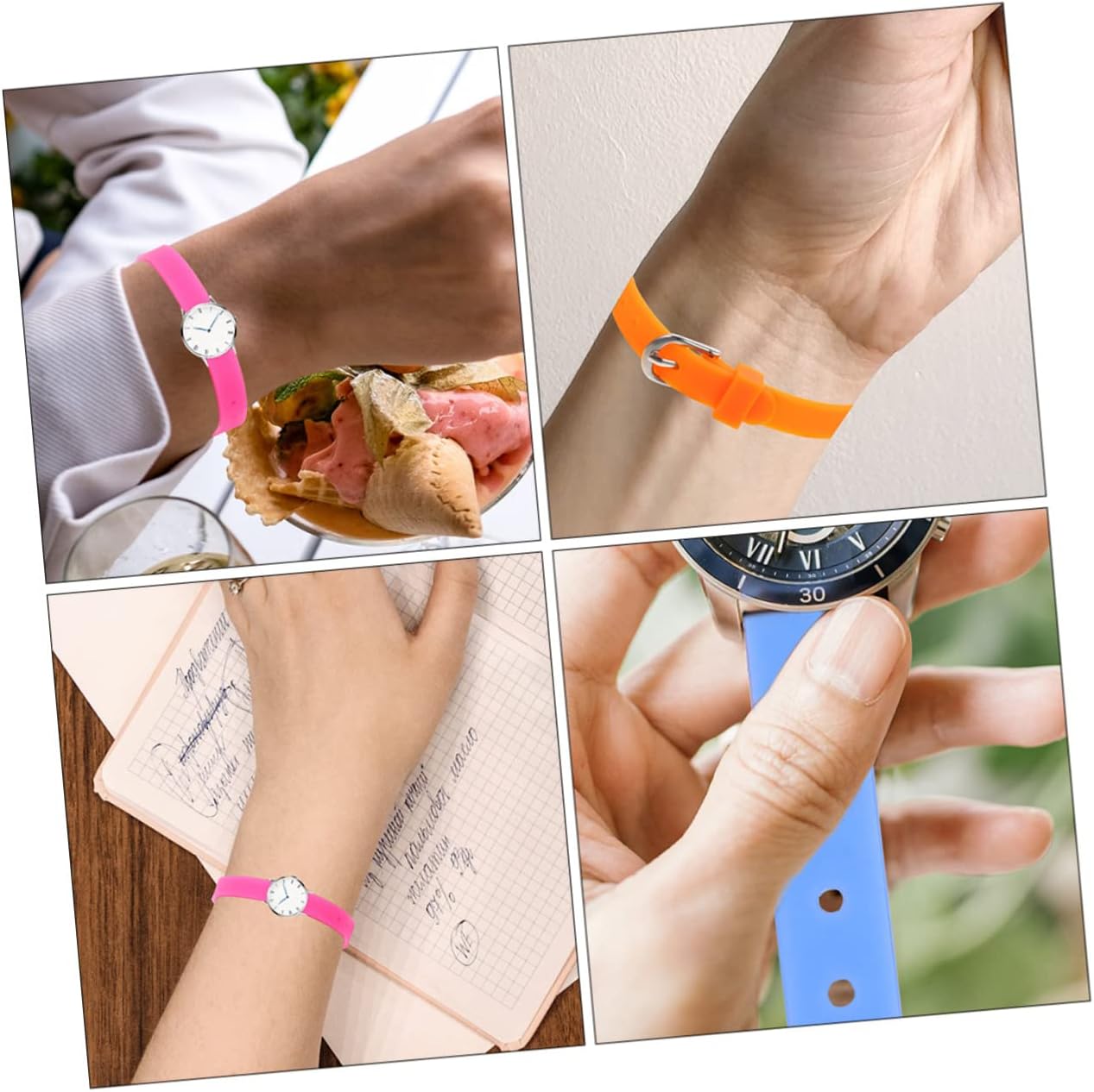 Toyvian Silicone Wristbands for Music Festivals Straps for Watch Bands Comfortable Party Bracelets
