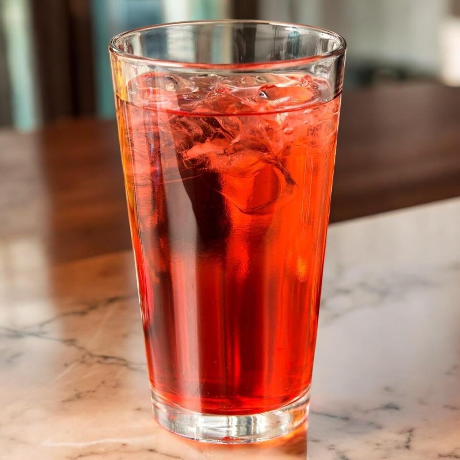 Cristar Pint Beer Glasses, set of 24 Highball and Mixing Glasses 16 oz Tall Clear Drinking Glasses, Heavy Base. Made for Cold Beverages for Homes, Pubs & More - Freezer & Dishwasher-Friendly.