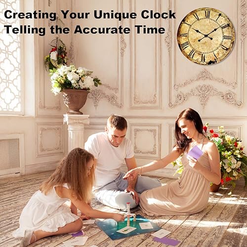 Miniatura 2 de EMOON Mecanismo de movimiento de reloj de alto par con agujas de pala de 11 pulgadas de largo, kit de motor de reloj de cuarzo para reloj de