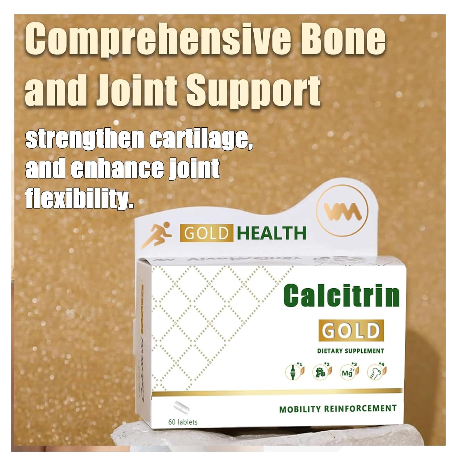 MXZ Calcitrin Gold Dietary Supplement for Mobility Reinforcement, 60 Tablets – Supports Joint Health, Bone Strength & Active Lifestyle (1PC) — Amazon image 2
