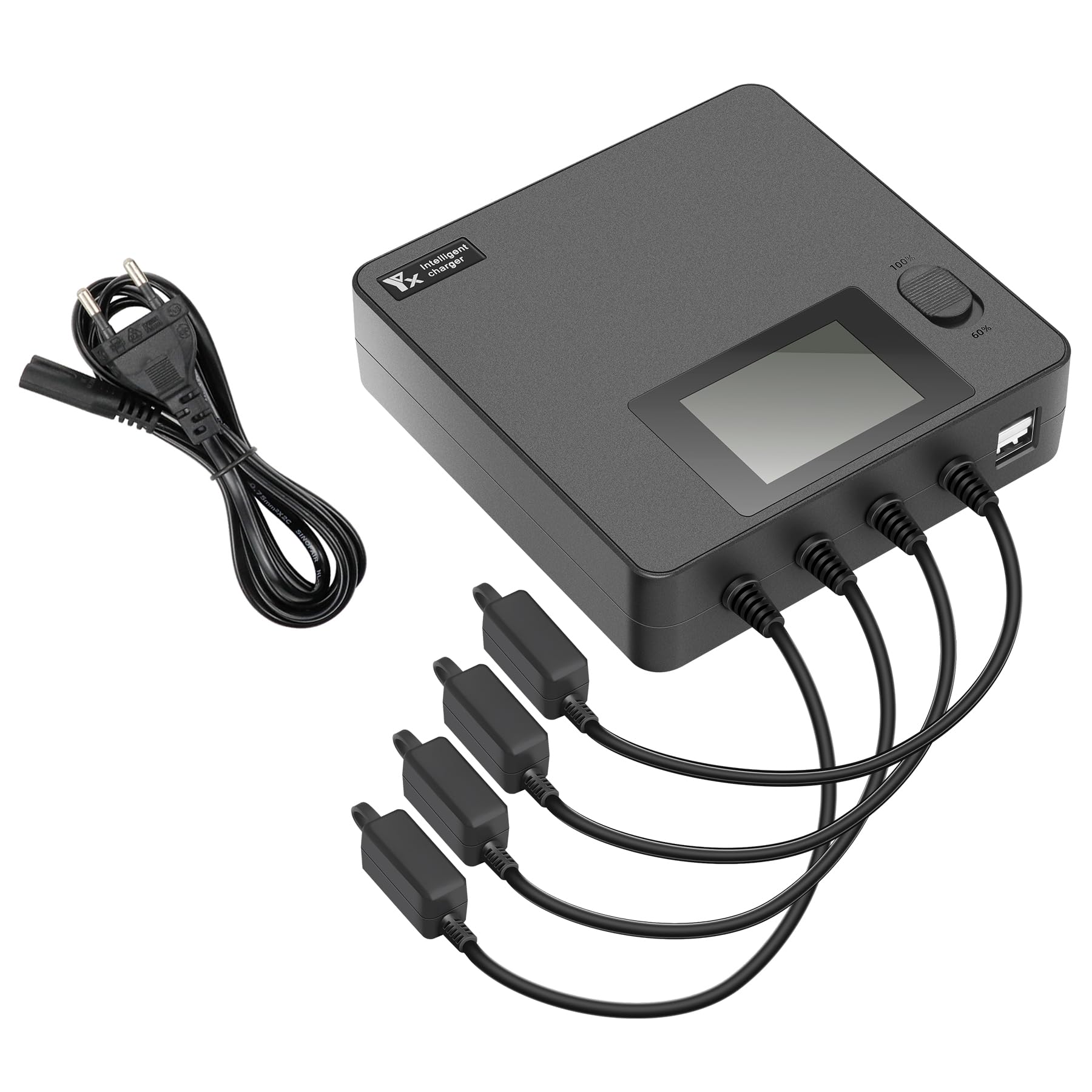 LCD Parallel Akku Ladegerät für DJI Avata 2 Drohne,6 in 1 Akkuladestation,Charger Hub,Display Charging Zubehör