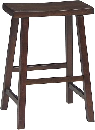 Miniatura 40 de IC International Concepts, Taburete para asiento de sillín-24 pulgadas de alto, madera sólida/real, madera de parawood resistente, Diy, listo para