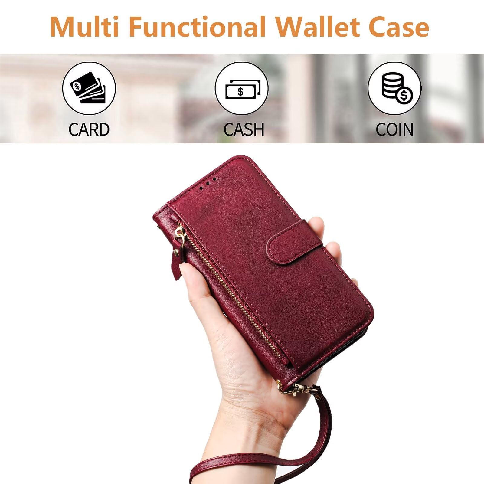 Funda Xiaomi Redmi Note 13 Pro 5g Beajew Funda Para OPPO Reno7 Lite/OPPO Reno8 Lite, Tapa De Cuero Piel,Wallet Case Flip Cover, [Hebilla Magnetica][Soporte] [Tarjetero Y Monedero Funda Redmi Note 12 Pro