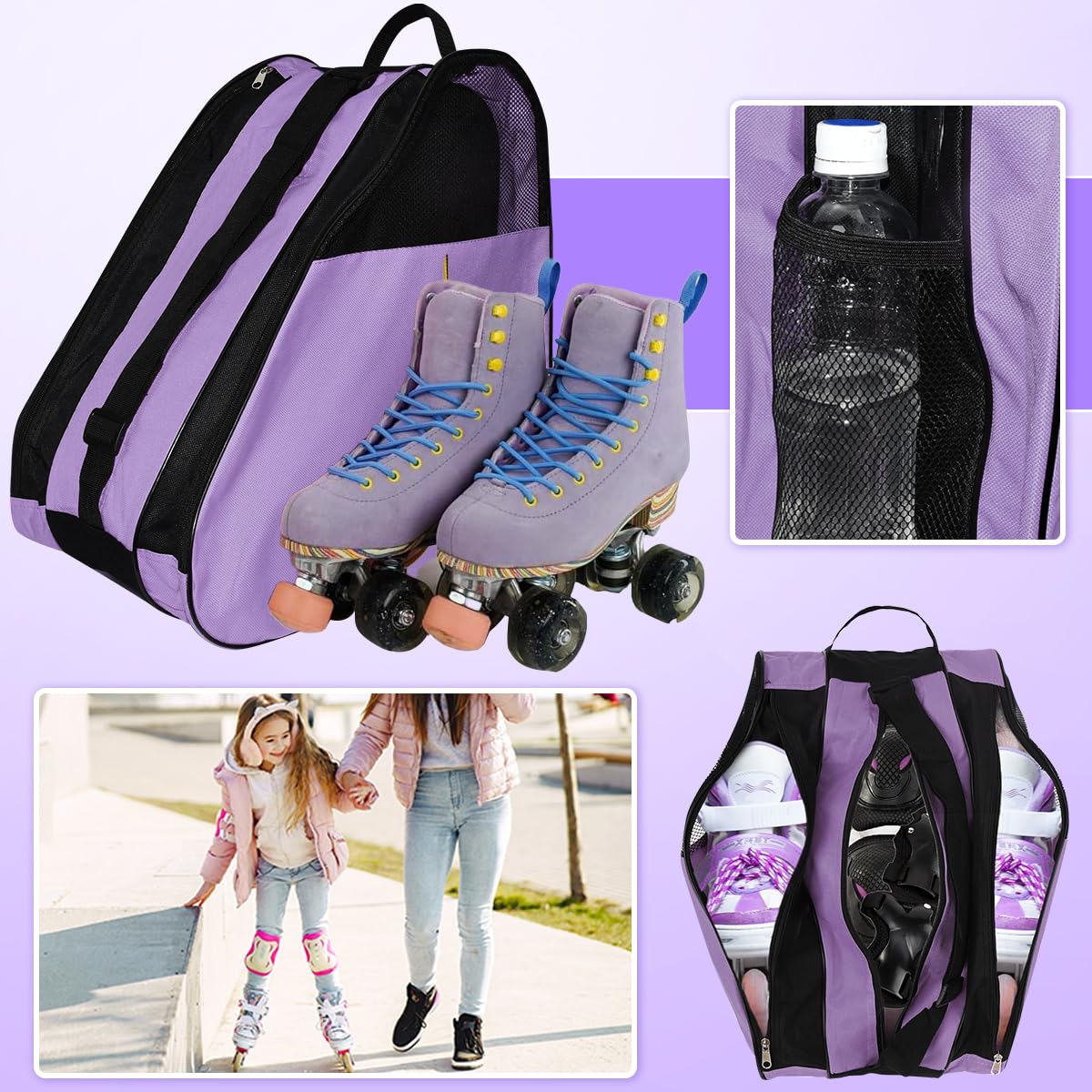Borsa Porta Pattini a 4 Rotelle Borsa Per Pattini In Linea Borsa Pattini a Rotelle Borsa a Rullo Per Pattini Unisex Borsa Trasporto Per Pattini Per Donne Uomini Bambini