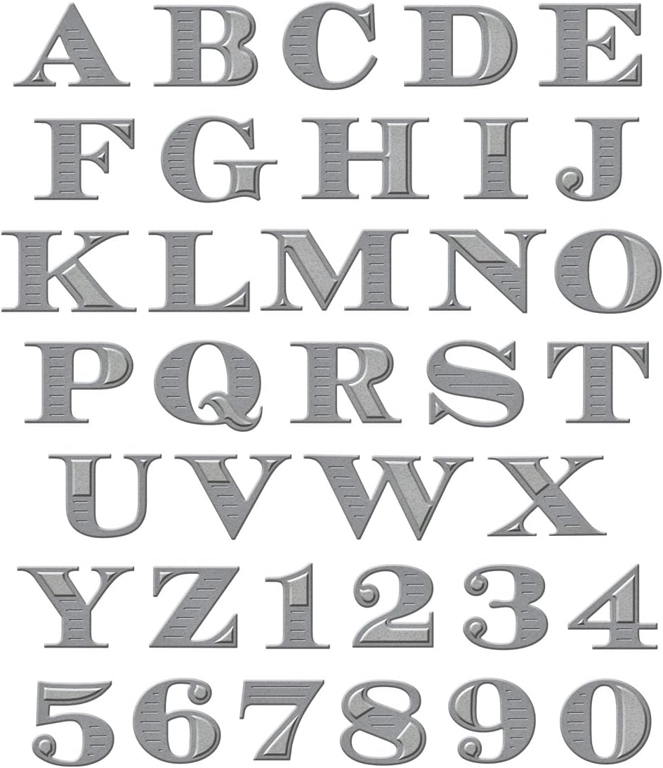 Spellbinders S5-239 Shapeabilities Etched Alphabet, Large Etched/Wafer Thin Dies