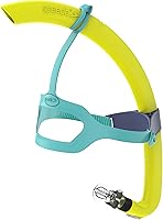 Speedo Jr. Snorkel Bullet Head Swim Training Snorkel for Kids - Flexible Centermount, Purge Valve, Adjustable Comfort Fit