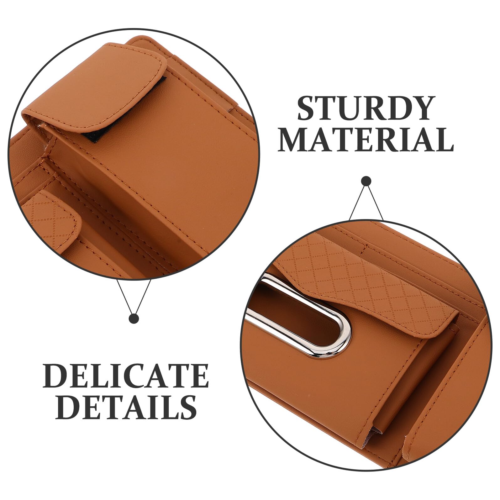 UPKOCH Portaocchiali per Auto 2 Pezzi Clip per Visiera Parasole in PU Resistente Organizer Multifunzionale per Occhiali da Sole Supporto Compatibile Auto e Suv Accessorio Salvaspazio