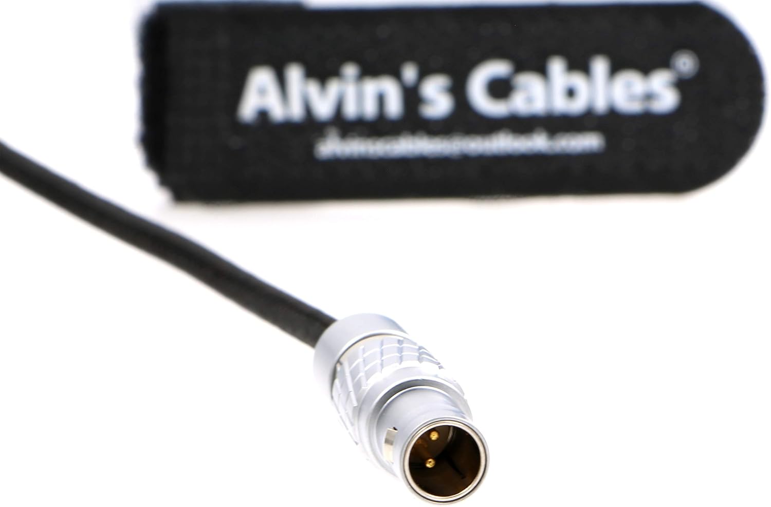 Alvin's Cables Teradek Bond ARRI Alexa Camera Power Cable 2 Pin Male to 2 Pin Male Right Angle 19.7in