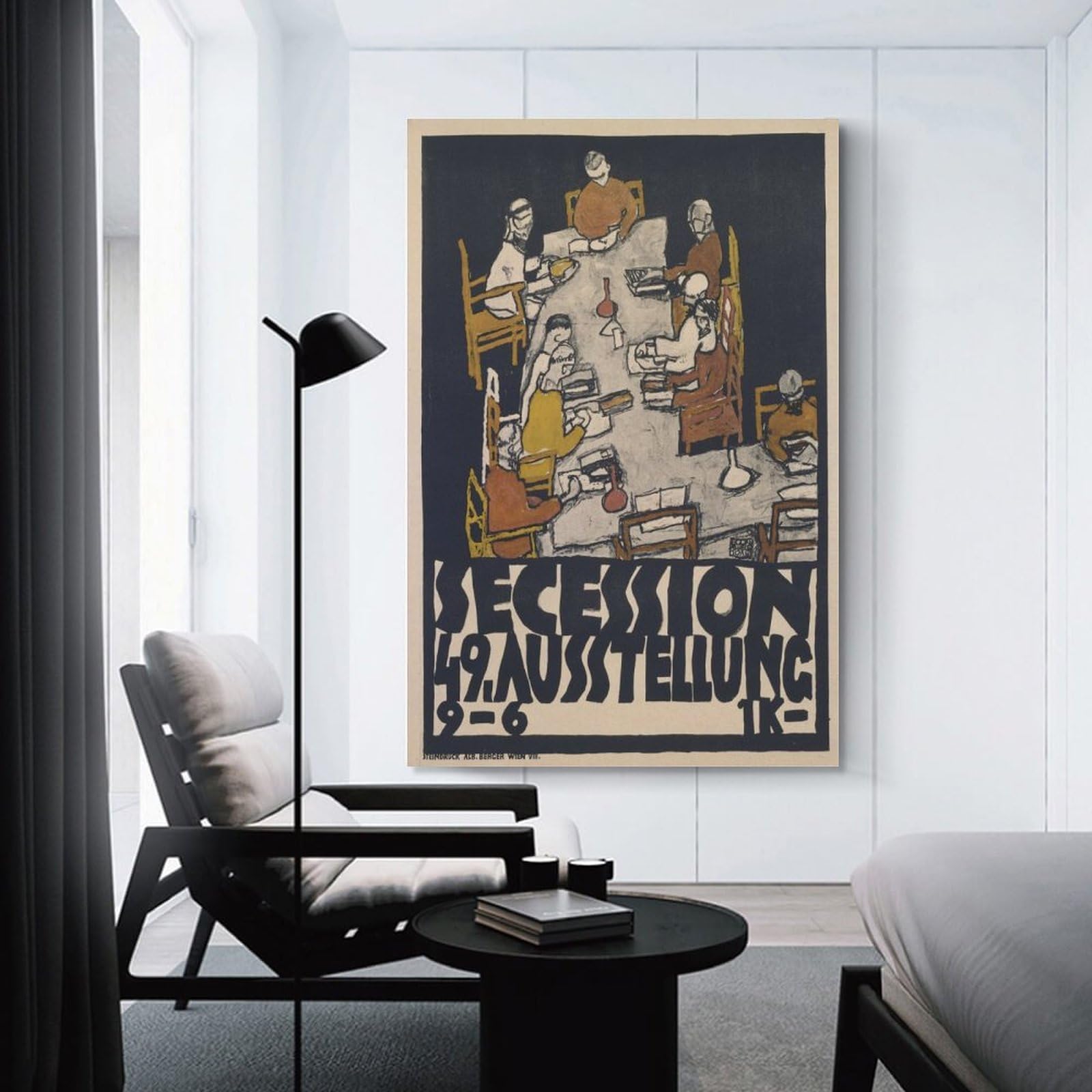 Egon Schiele、Secession 49. Austellung Secession 49. Exhibition Egon Schiele Plakat Tisch Stühle B