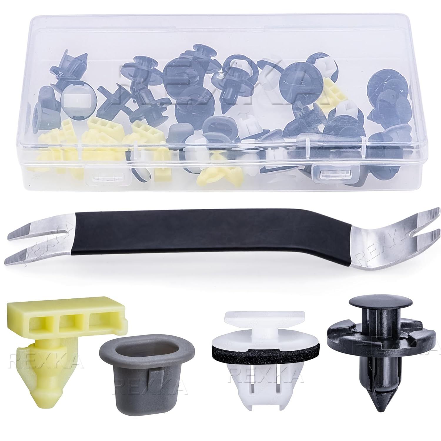 Rexka 46pcs Wheel Well Opening Moulding Clips Fender Flare Retainer Nuts Kit for Nissan Infiniti Armade Juke Murano Rogue QX56 QX80 01553-09321 76882-JG10A 76847-JG00A 76848-JG00A – Auto Clips Remover