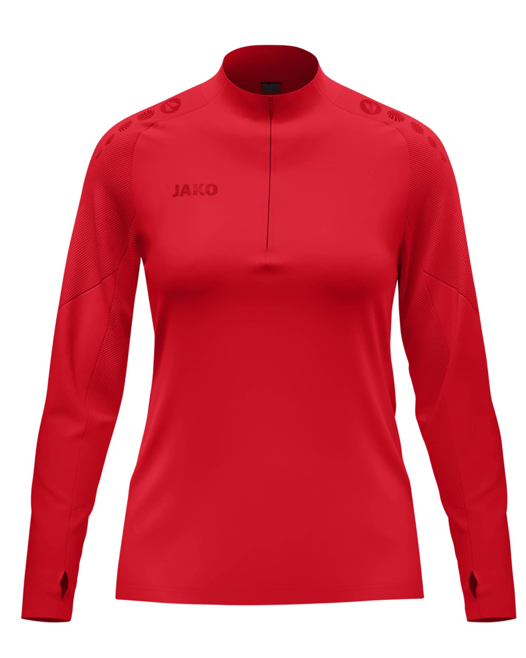 JAKO Damen Damen Ziptop Light Flow Shirt