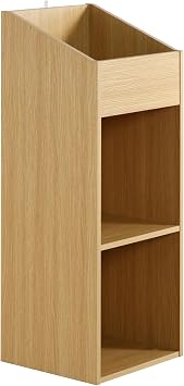 Charles Jacobs 2 Tier Modern Vinyl Record LP Storage Unit - Oak Effect