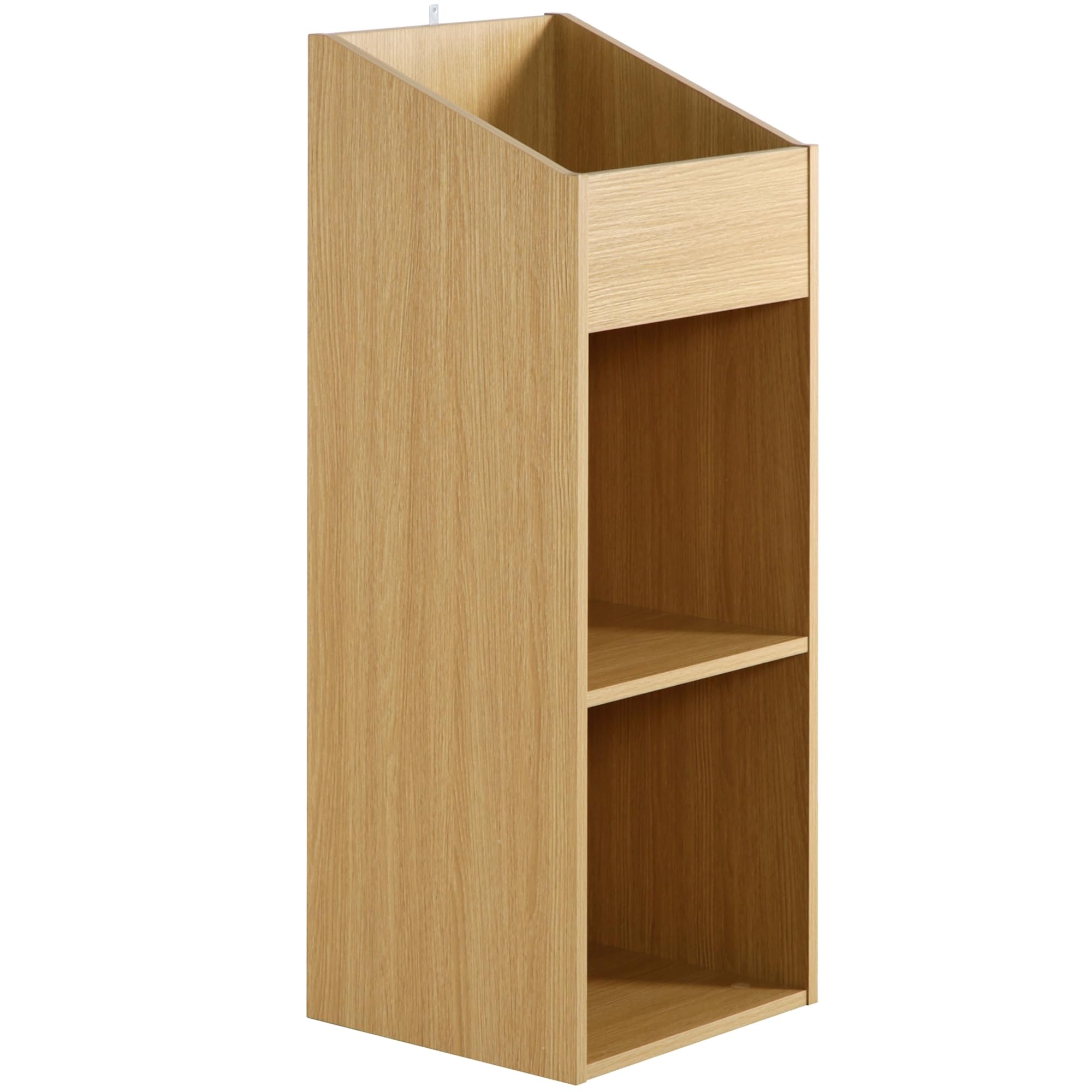 Charles Jacobs 2 Tier Modern Vinyl Record LP Storage Unit - Oak Effect