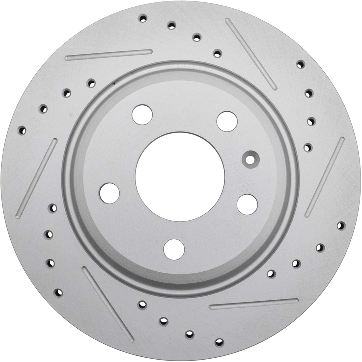 TRQ Rear Brake Pad & Rotor Kit Ceramic Performance Premium G-Coated Slotted X Drilled Compatible with 09-16 A4 A4 Quattro 10-14 A5 08-17 A5 Quattro 13-16 allroad 09-17 Q5 12 S5