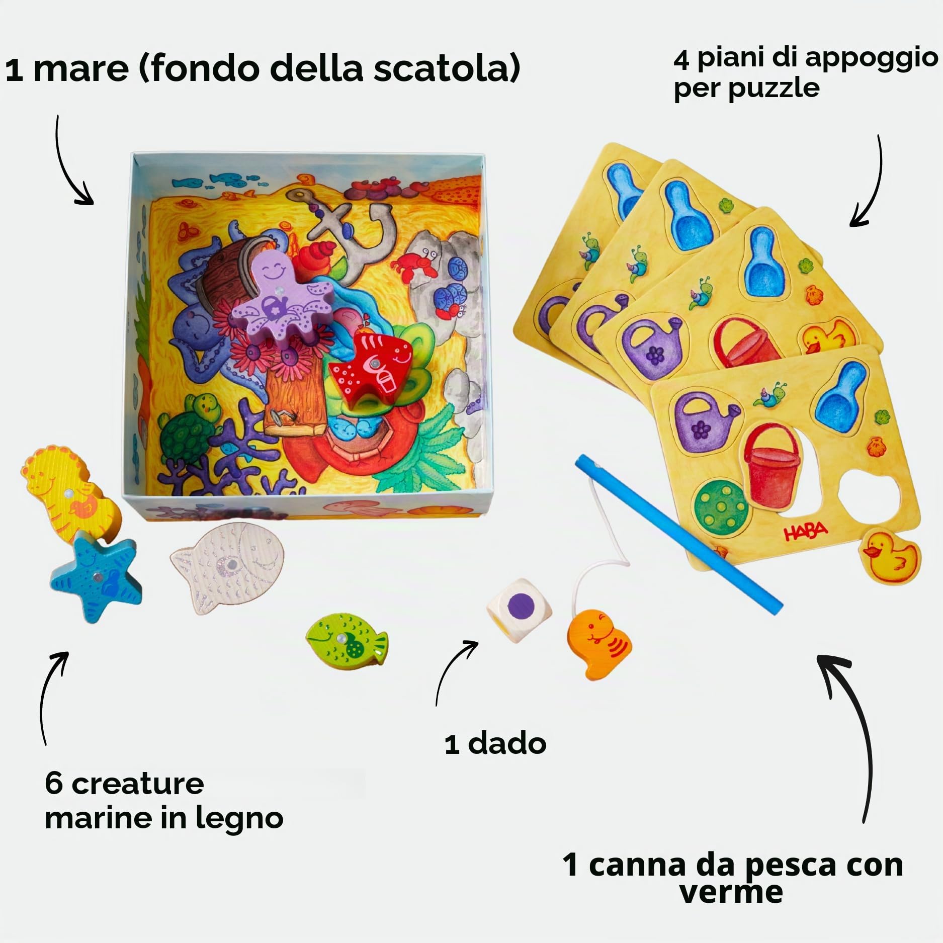 HABA My Very First Games - Gioco di Pesca Magnetico per Bambini dai 2 Anni in su, con Scatola Tedesca