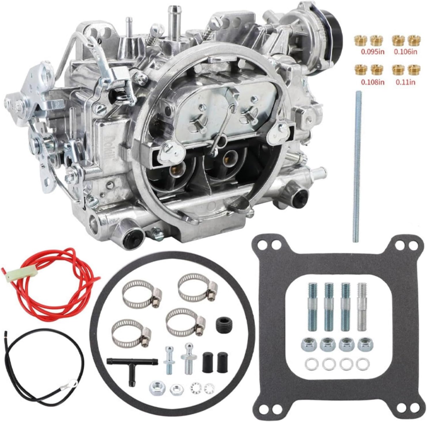 1403 500 CFM 4 Barrel Carburetor with Electric Choke Fits for Edelbrock Performer Electric Choke 500 CFM