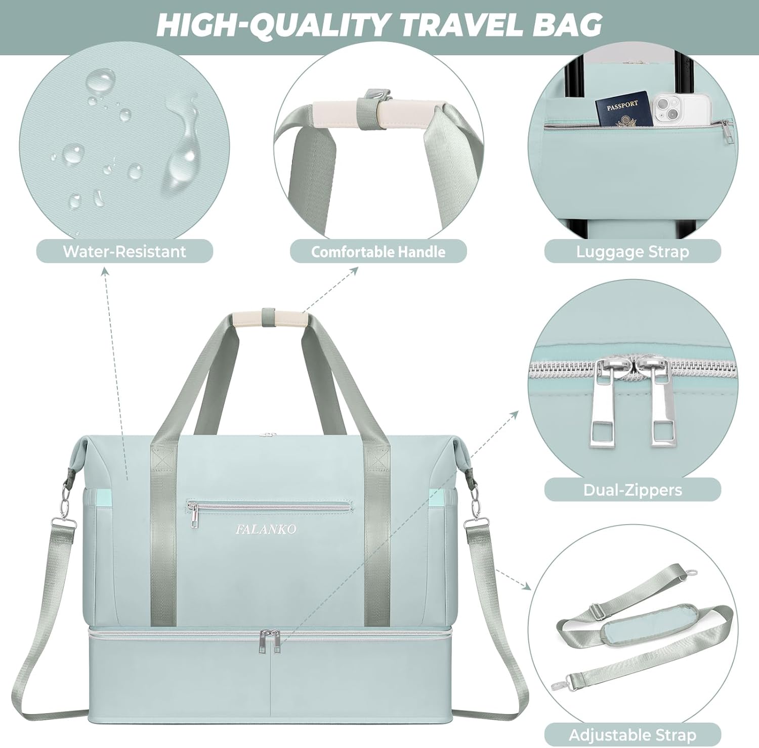 Weekender Bags for Women,Extra large 66L Expandable Travel Duffel Bag with Shoe Compartment,Toiletry Bag,Overnight Bag with Waterproof Pocket,Carry On Backpack for Gym,Hospital,Beach