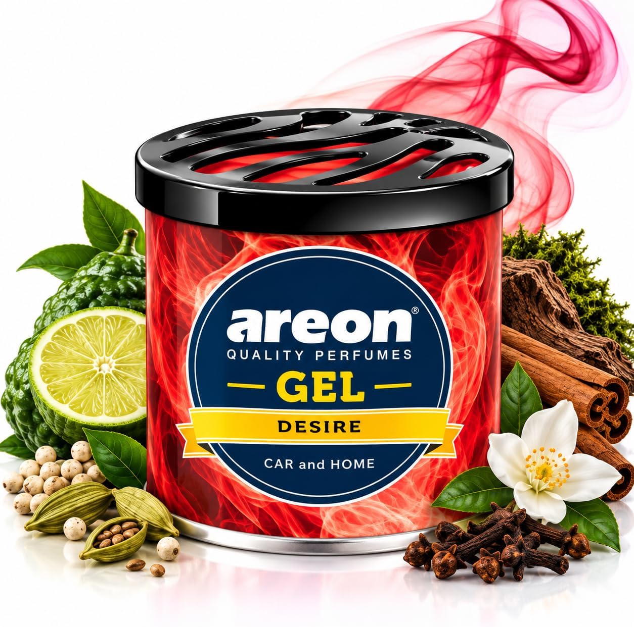 AREON Gel Air Freshener for Car & Home, Desire Scent, 80g