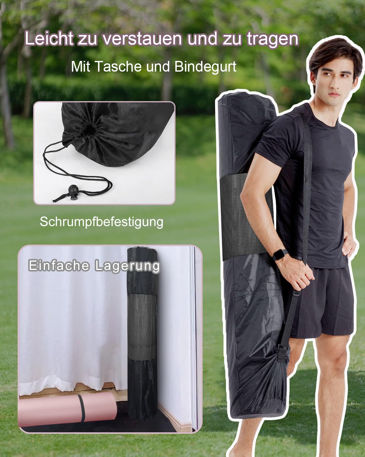 Yogamatte XXL 200x130cm NBR Groß Gymnastikmatte 10mm/15mm/20mm Dick | NBR Material, Extra-dick, Breit, Rutschfest, Stoßdämpfend, für Zwei Personen Home Gym Pilates Yoga Fitness