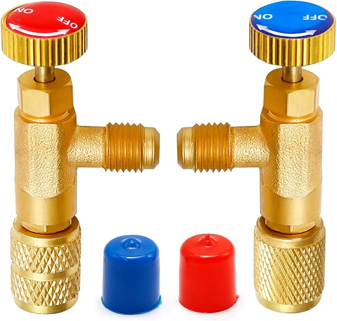 2 Piezas Válvula de Carga de Refrigerante R12 R410 para Aire Acondicionado miniatura 5