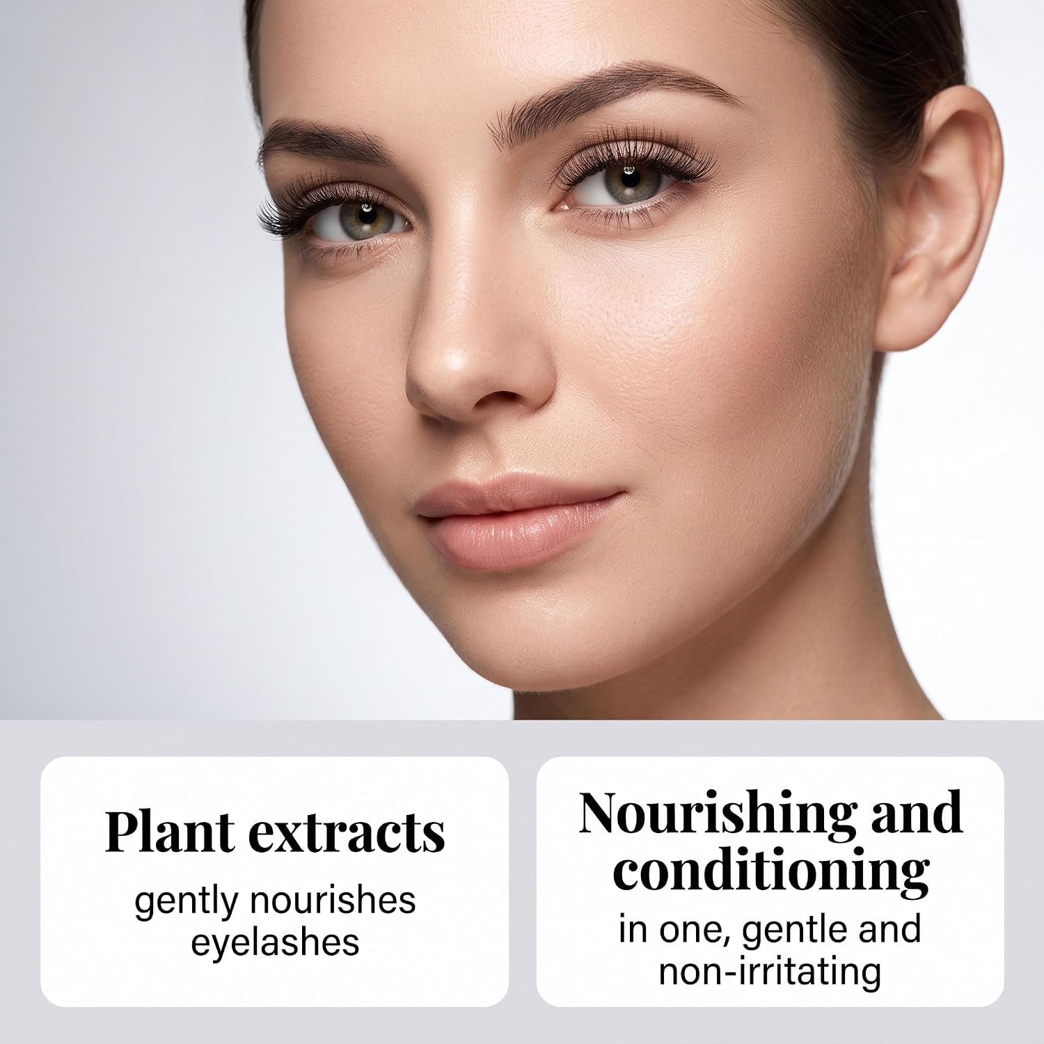 Hanae Eyelash Serum, Hanae Korean Eyelash Serum, Fuller-Looking Lashes, Daily Eyelash Care, Formula for Both Eyelashes and Eyebrows(2pcs)