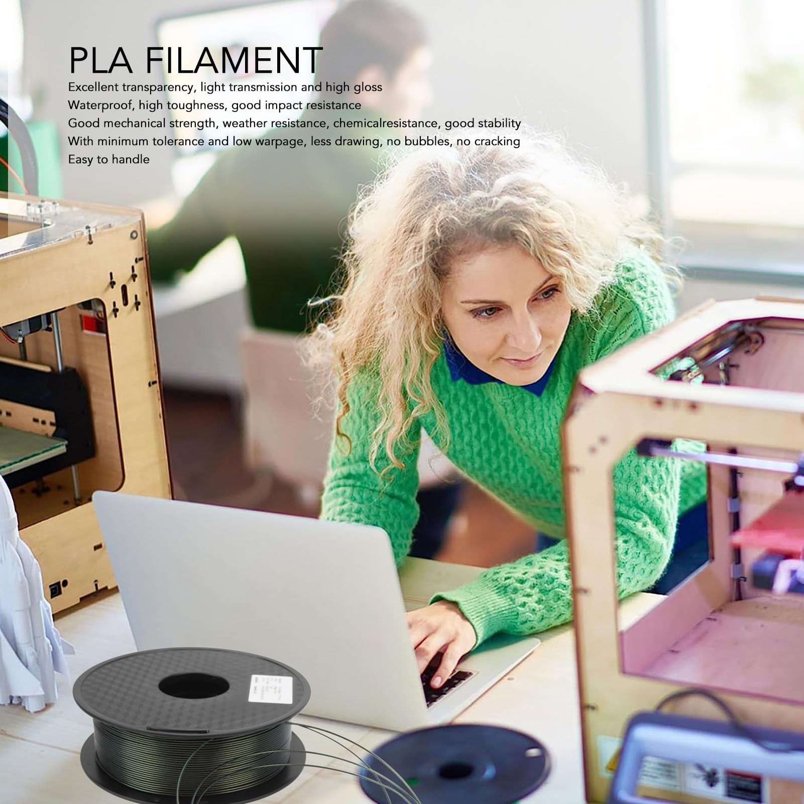 Drukowanie 3D Filament PLA Premium w kolorze złotym, wysokowydajny materiał eksploatacyjny do drukarek 3D o średnicy 1,75 mm dla profesjonalnych entuzjastów i twórców druku 3D