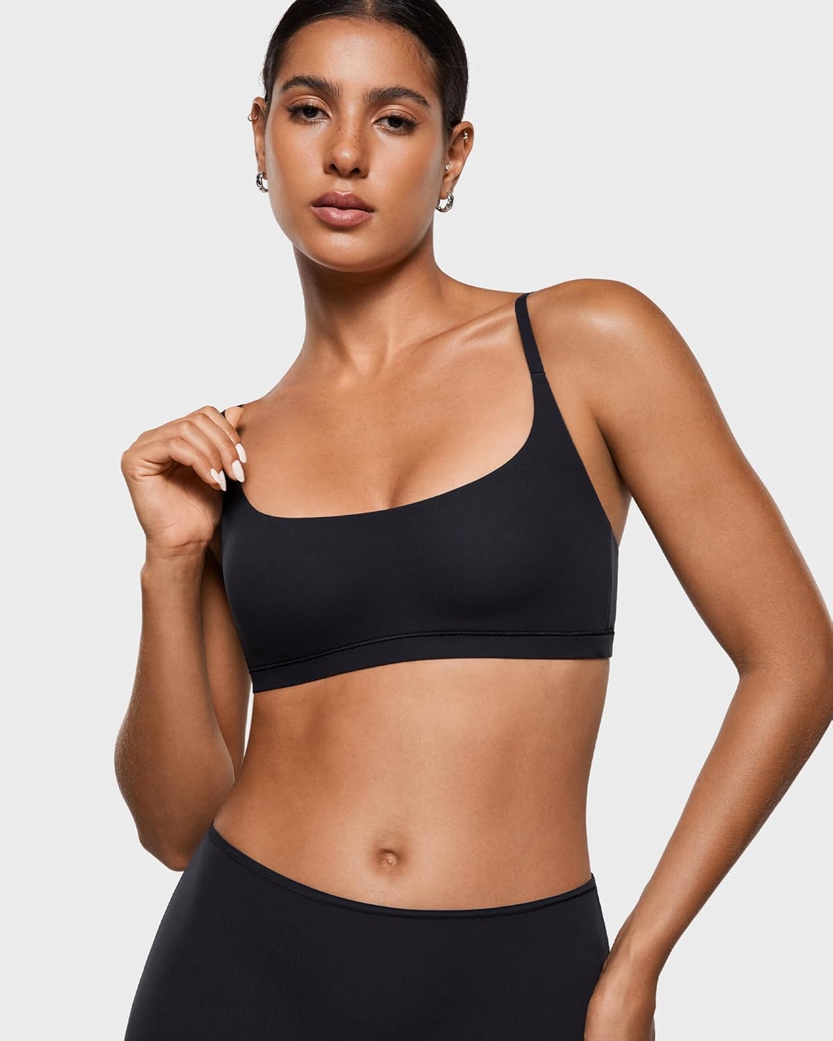 INLYRIC Women's Inbarely Plus Bralettes - No Underwire Unlined Support Soft Scoop Neck Cami Seamless Bralette - Image 5