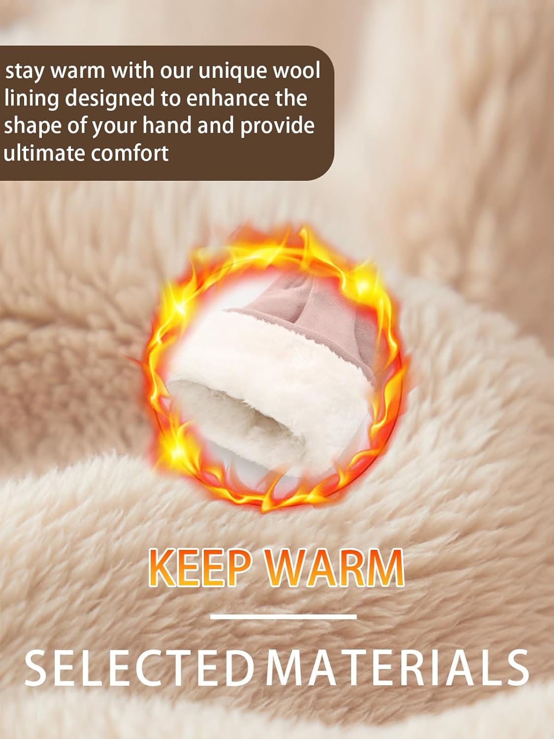 Air Curvey 冬用手袋 レディース フリース裏地付きグローブ タッチスクリーン テキストメッセージ 寒冷地 暖かい手袋