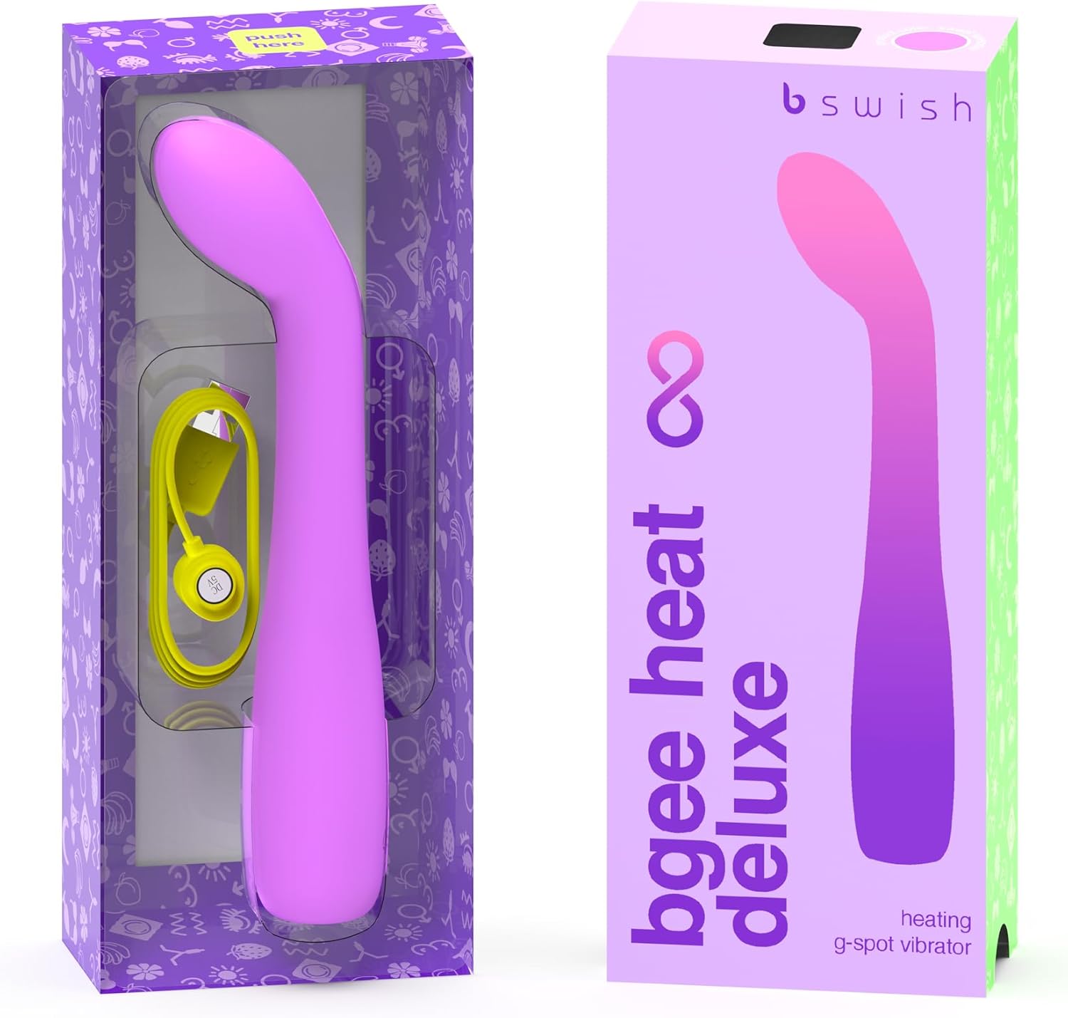 B Swish Bgee G-Spot Vibrator, Adult Sex Toys for Women and Couples, Full Silicone, USB Rechargeable, Waterproof, Flexible, Heating Head, Clitoral Nipple Stimulator Dildo with 5 Vibration Modes