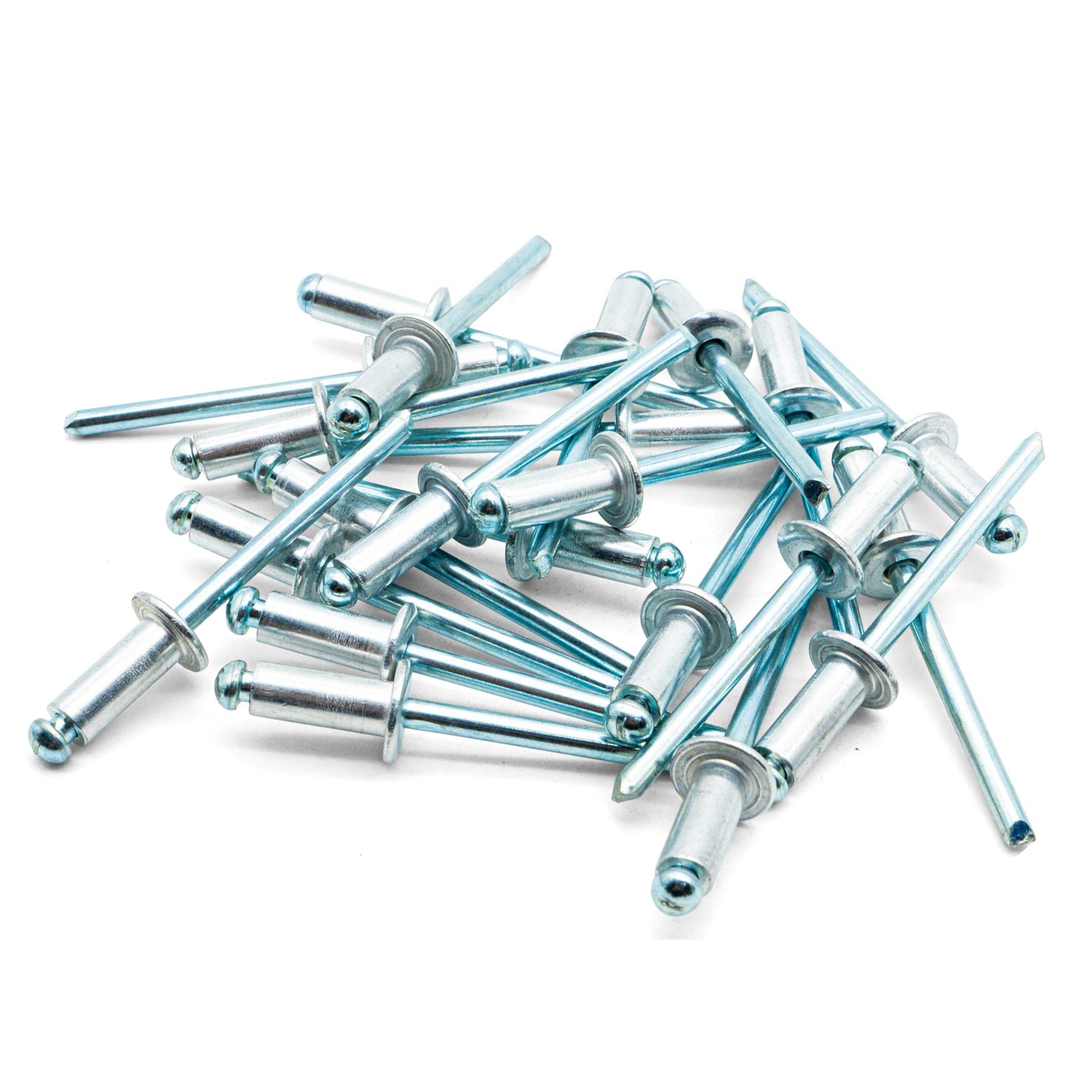 Hippo Hardware (4.8mm X 12mm) Pop Rivets Dome Head Open End Blind with Aluminium Body and Steel Mandrel (Pack of 100)