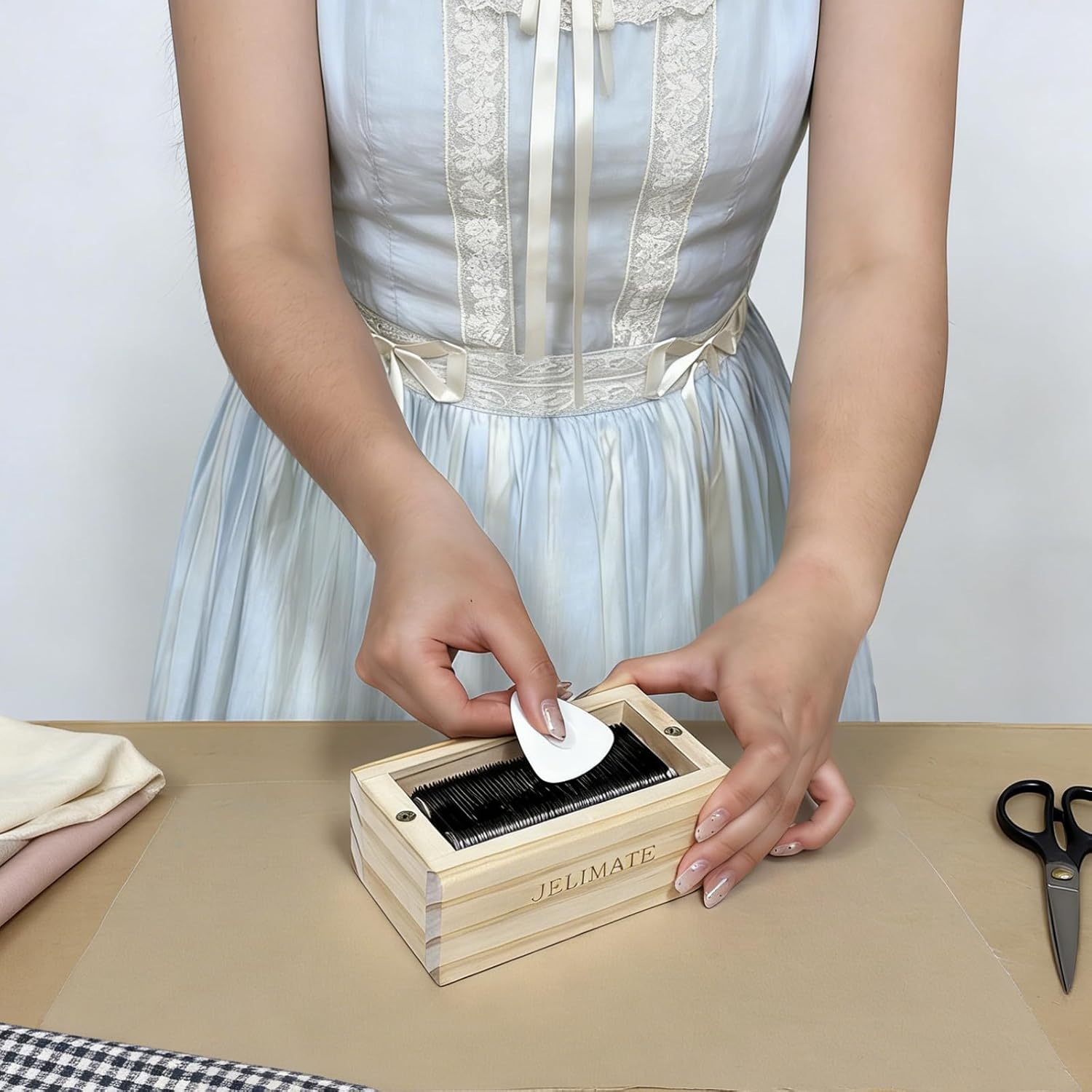 JELIMATE Wooden Tailor’s Chalk Sharpener, Hand Sewing Tools with Wooden Handle, for Tailors, Sewing Enthusiasts