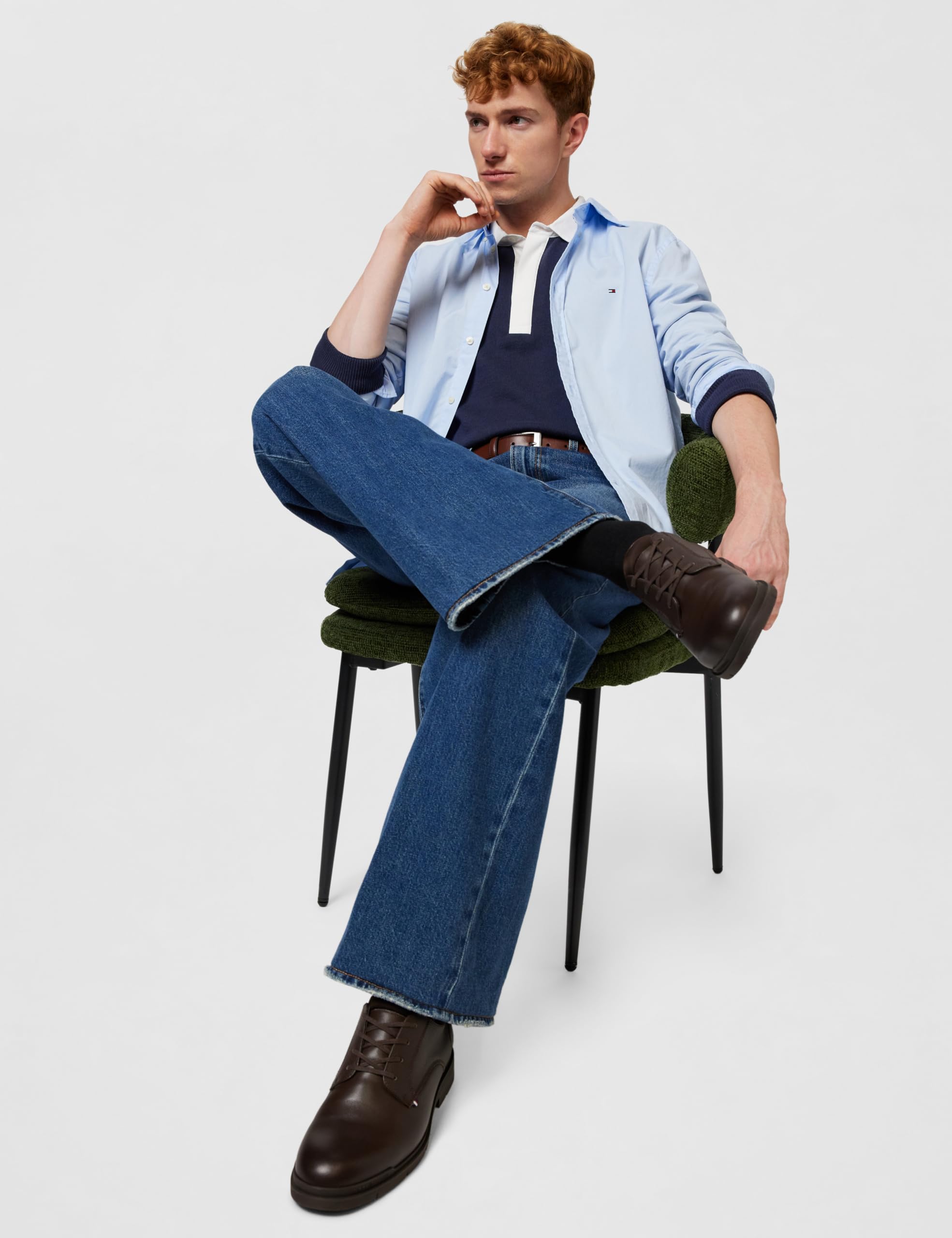 Tommy Hilfiger Calzado Derby Hombre Flexible Leather de Piel Granulada