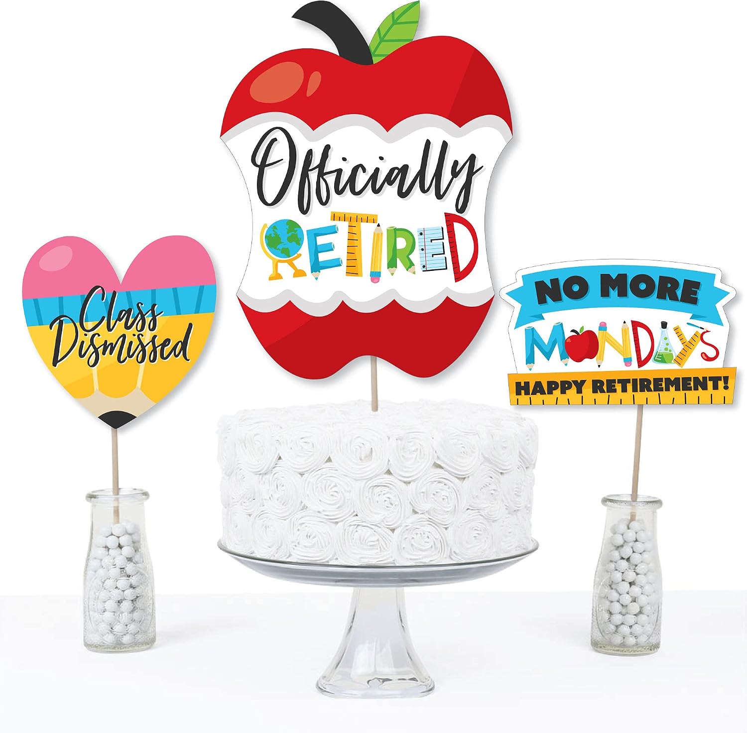 Teacher Retirement Party Centerpiece Sticks - Table Toppers - 15pc image 3