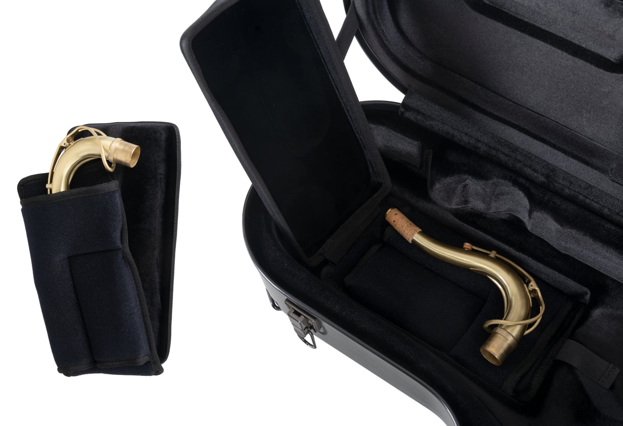 Custodia Deluxe Lechgold per Sax Tenore, Custodia robusta in plastica | Custodia per strumenti Lechgold "Deluxe" per sax tenore, Guscio rigido ammortizzante, Maniglia rinforzata, Peso: 3, 6 kg