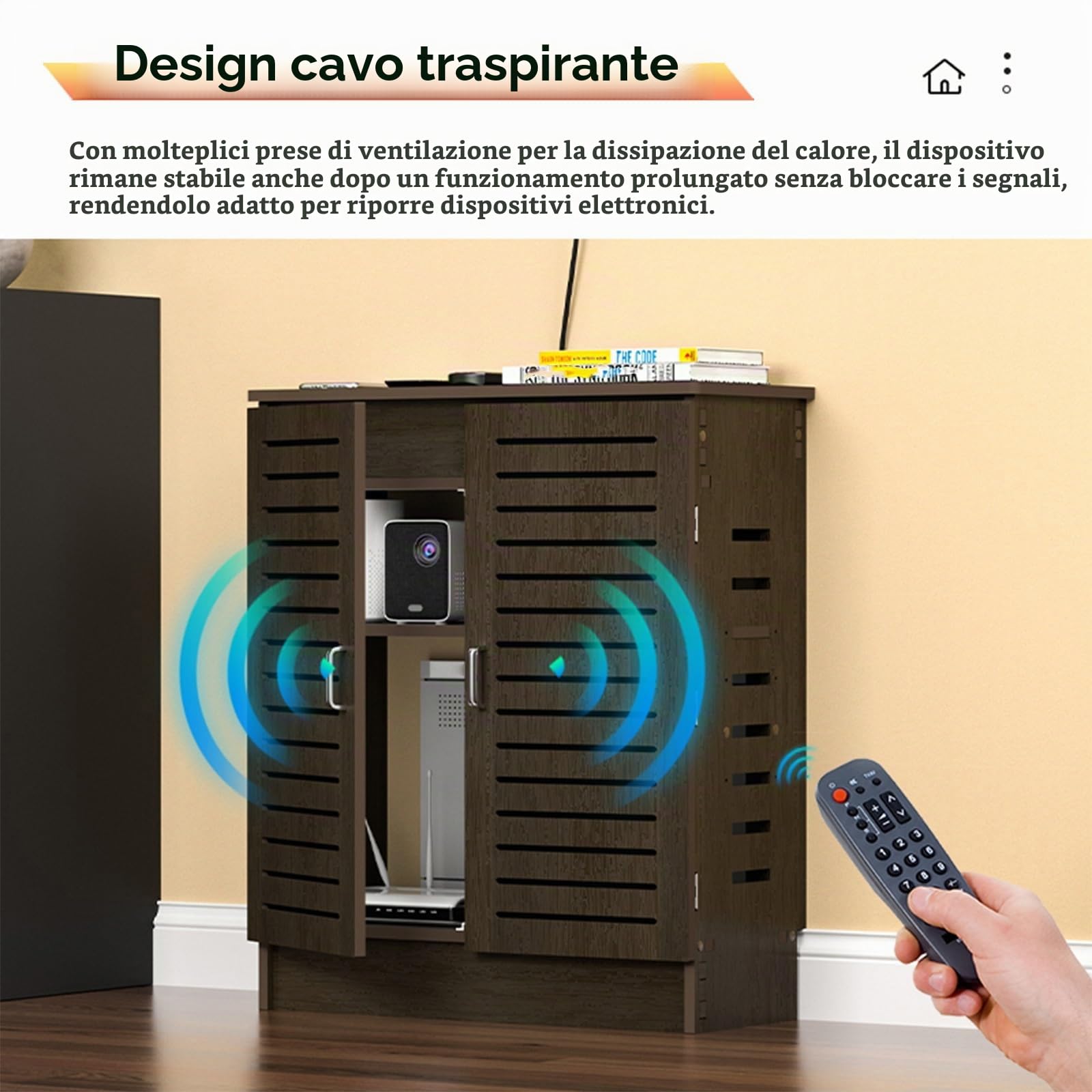 Mobiletto Portaoggetti Per Router WiFi, Modem Da Pavimento, Immagazzinaggio Nascondi Cavi,organizer Nascondere I Della Ciabatta Elettrica Soggiorno, Ufficio, Camera Letto