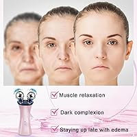 Vista 2 de Dispositivo facial Microcurrent Masajeador facial eléctrico para levantar la cara, rodillo facial de microcorriente para la piel, máquina de mano