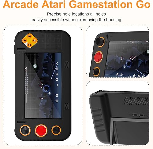 Miniatura 3 de Funda para Atari Gamestation Go,NOUKAJU Game Console Case,Anti-Drop,Scratch,Shock,Funda protectora de silicona para Atari Gamestation Go Game