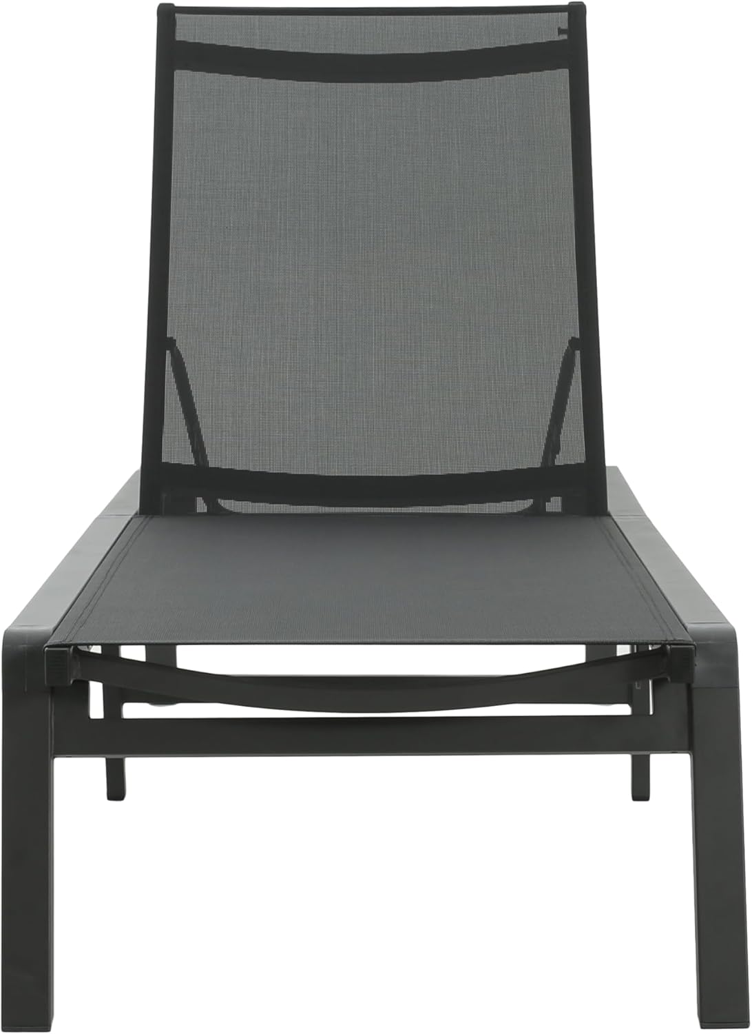 Outdoor Folding Lounge Set of 2 (Black) – Portable Patio Chairs with Adjustable Backrest, Lightweight Durable for Pool, Beach, Camping