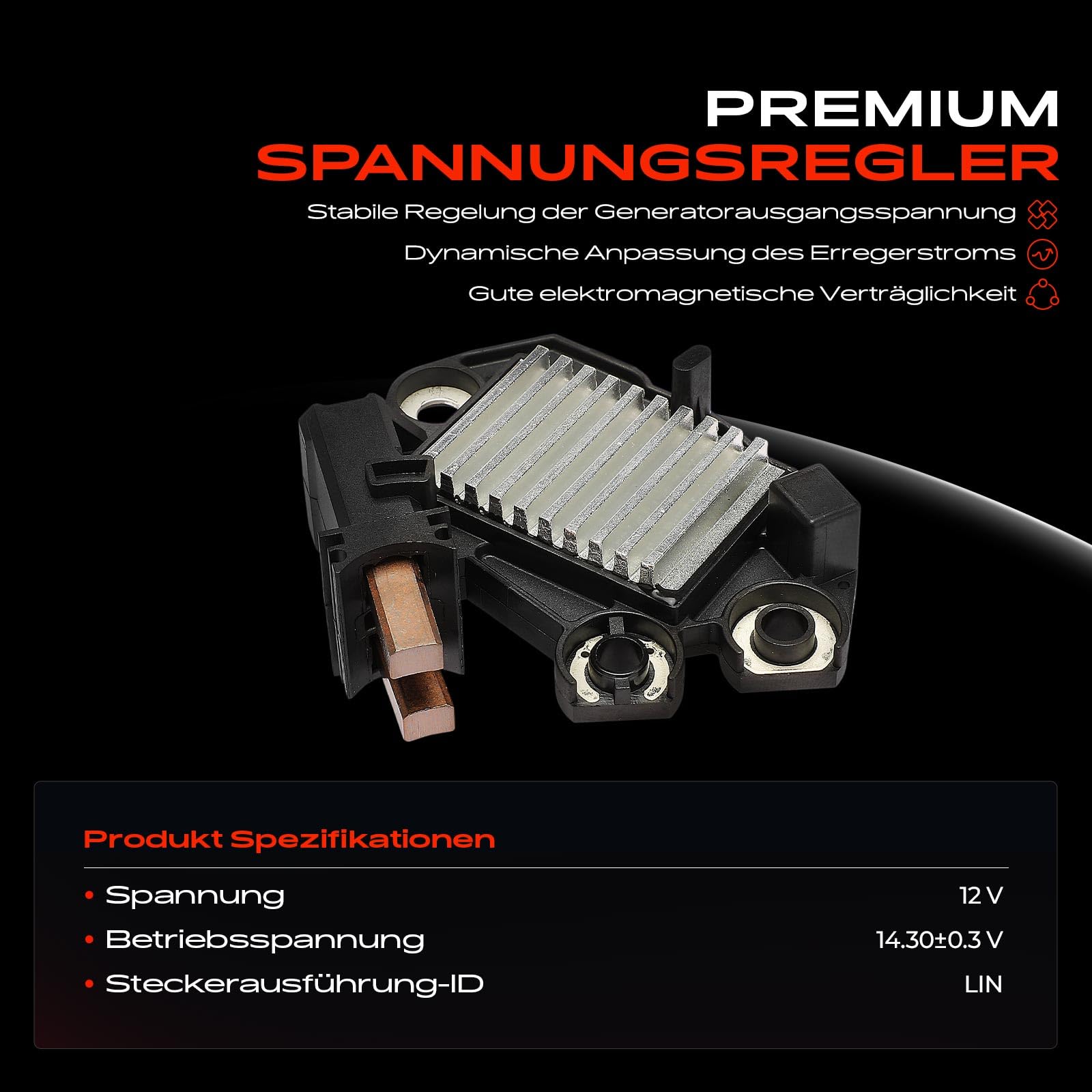 Frankberg Lichtmaschinenregler Generatorregler 1-polig 12V Replace# 599235
